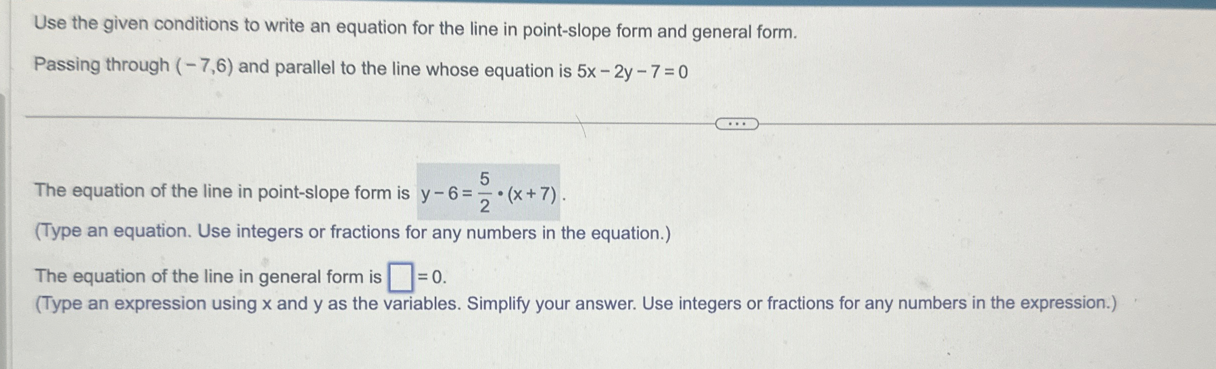 Solved Use the given conditions to write an equation for the | Chegg.com