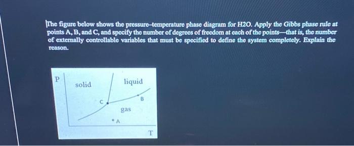 Solved The figure below shows the pressure-temperature phase | Chegg.com