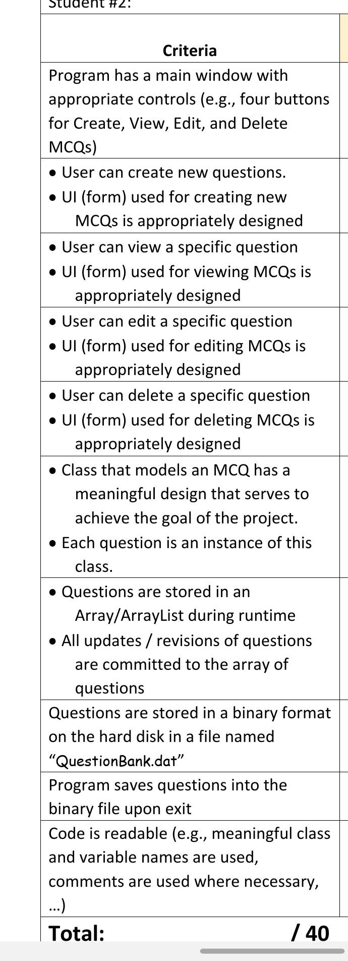 Solved ICS 108 - Object-Oriented Programming Project Design