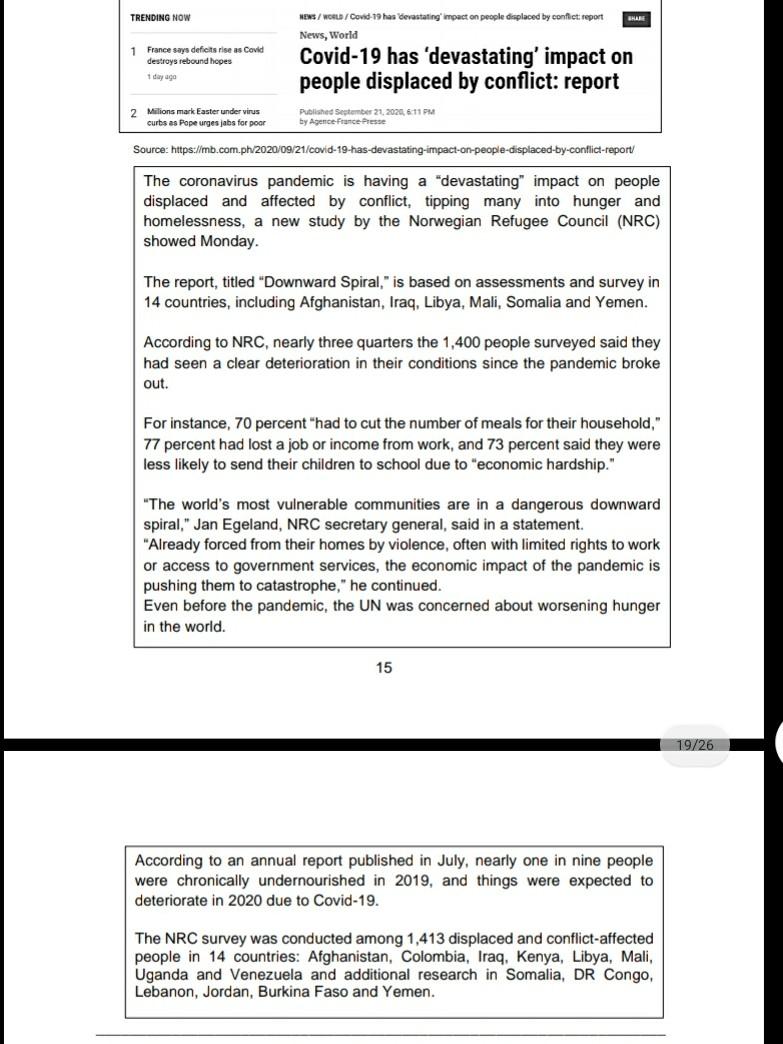 Solved Read the article provided below which was taken from | Chegg.com