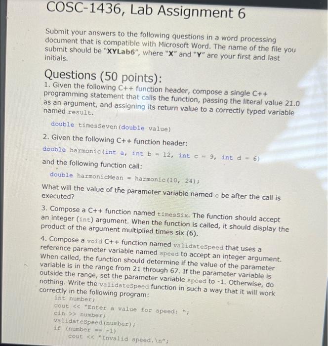 Solved Submit your answers to the following questions in a | Chegg.com