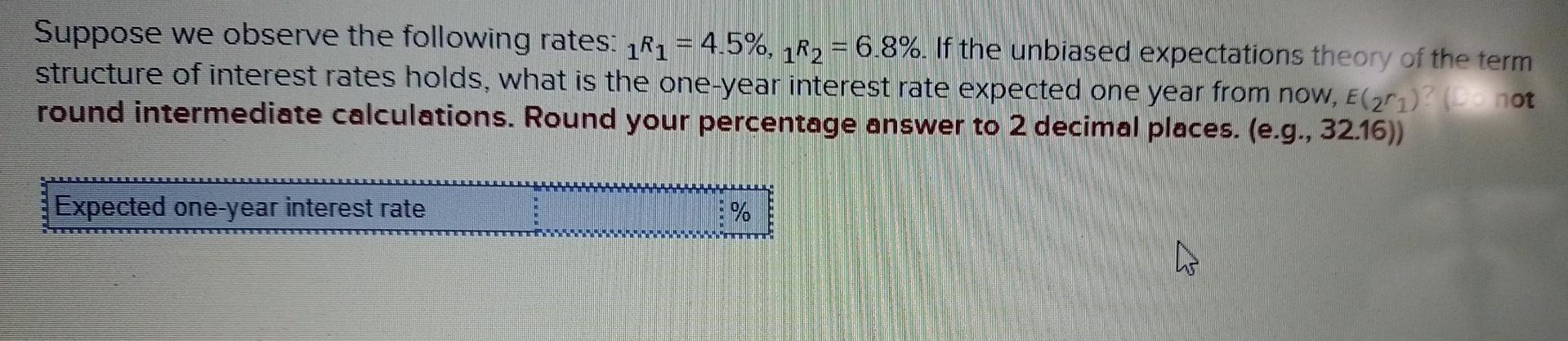 Solved Suppose we observe the following rates: 1R4 = 4.5%, | Chegg.com