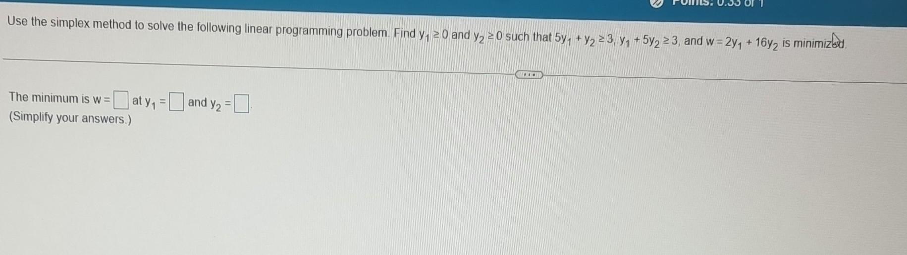 Solved Use The Simplex Method To Solve The Following Linear | Chegg.com