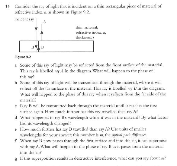 Solved 4 Consider the ray of light that is incident on a | Chegg.com