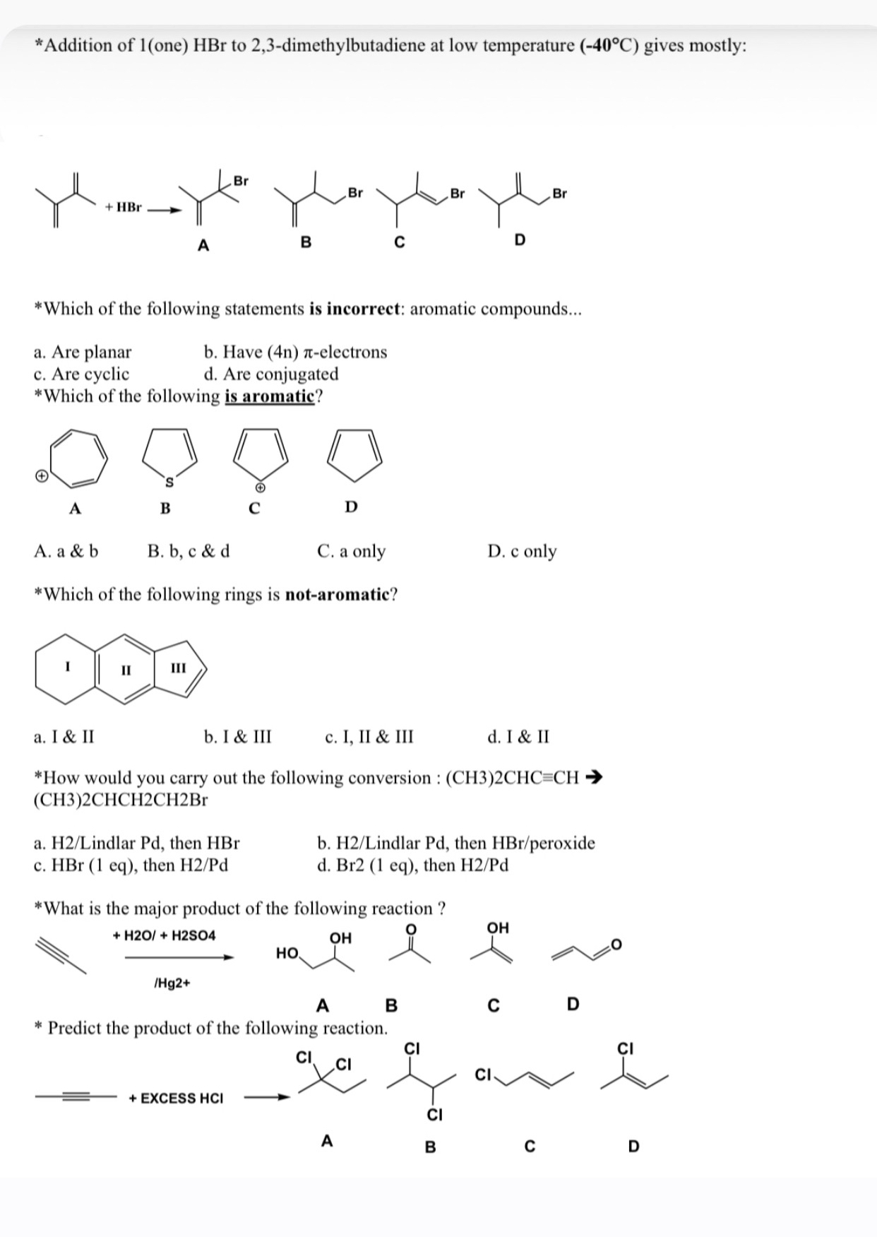 Solved *Addition of 1 (one) HBr ﻿to 2,3-dimethylbutadiene at | Chegg.com