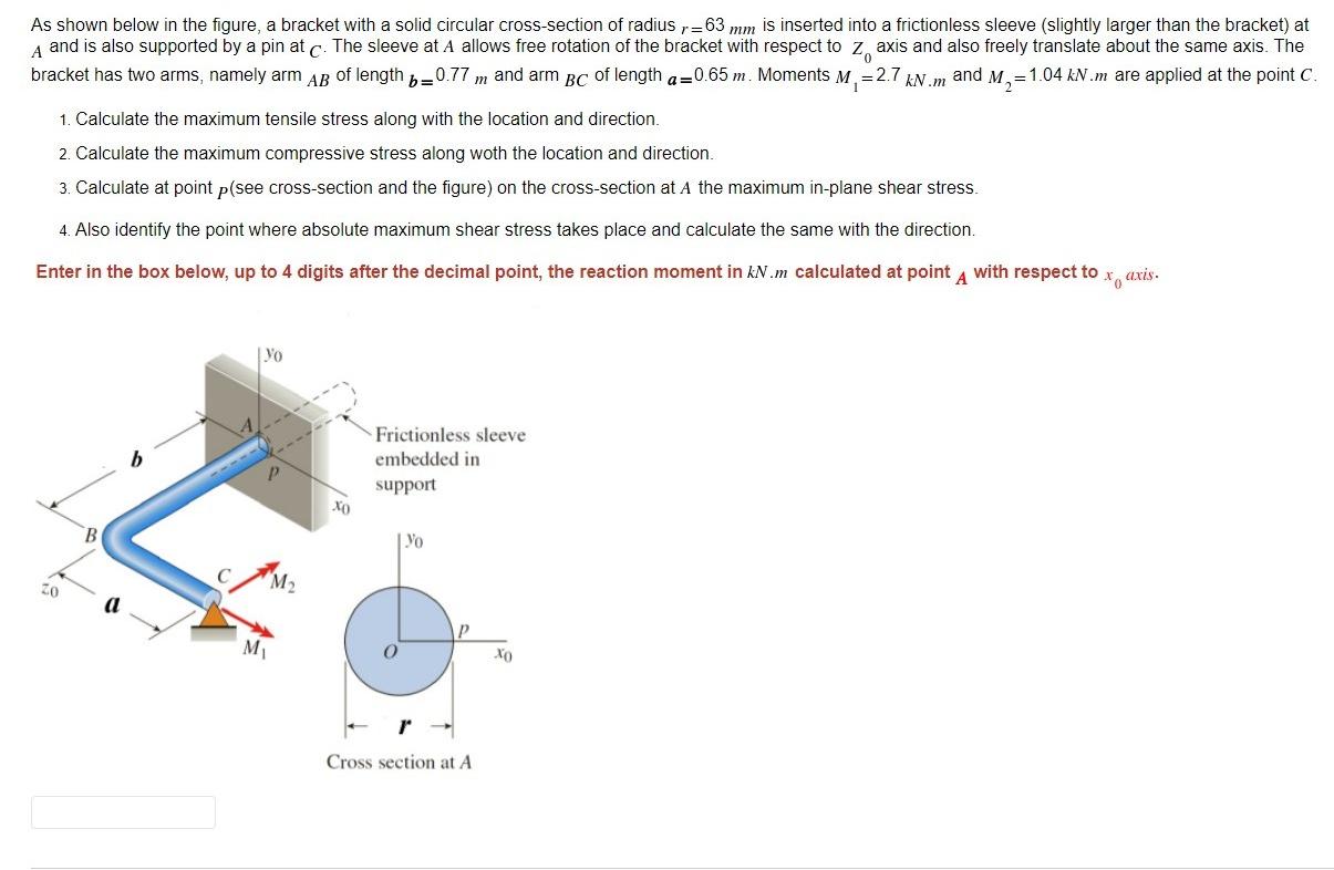 Solved As Shown Below In The Figure, A Bracket With A Solid | Chegg.com