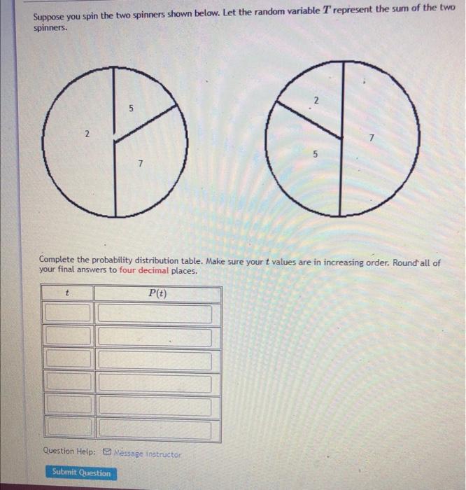 Solved Suppose You Spin The Two Spinners Shown Below. Let | Chegg.com