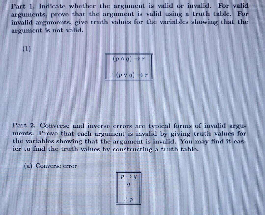 solved-part-1-indicate-whether-the-argument-is-valid-or-chegg