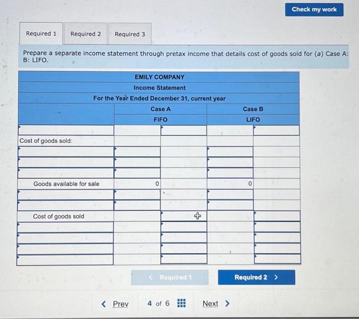 Solved Prepare a separate income statement through pretax | Chegg.com