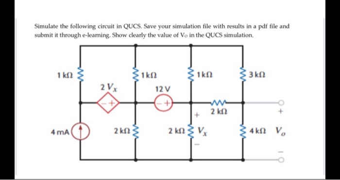 Solved Simulate the following circuit in QUCS. Save your | Chegg.com
