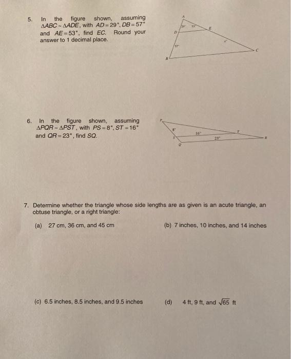 Solved In 5 In The Figure Shown Assuming bc de W Chegg Com