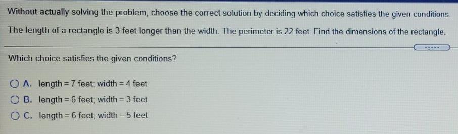 Solved Without actually solving the problem, choose the | Chegg.com