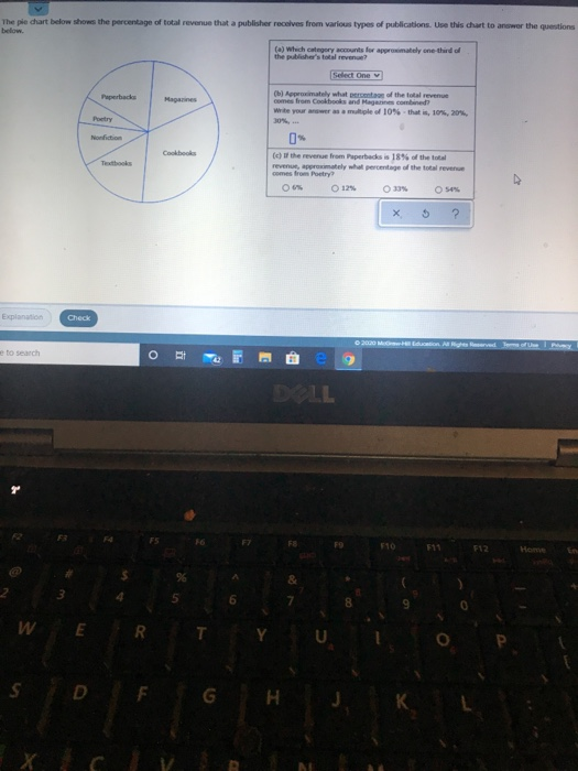 Solved The pie chart below shows the percentage of total | Chegg.com