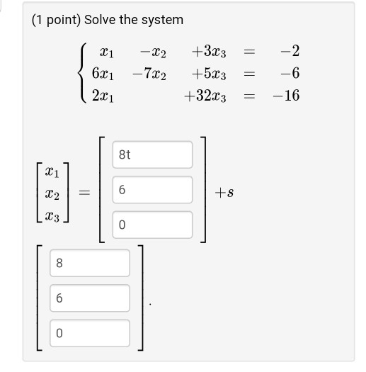 Solved 1 Point Solve The System 21 22 1 22 23 23 24