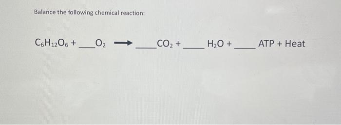 Solved Balance the following chemical reaction: | Chegg.com