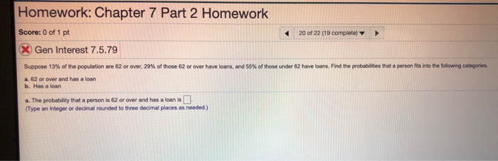 Solved Homework: Chapter 7 Part 2 Homework Score: 0 of 1 pt | Chegg.com