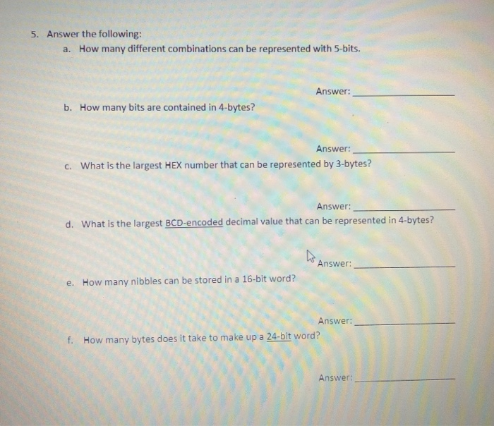 Solved 5. Answer the following: a. How many different | Chegg.com