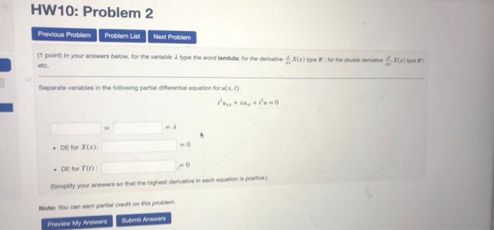 Solved HW10: Problem 2 Previous Problem Problem List Next | Chegg.com