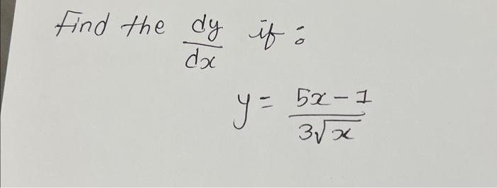 \( y=\frac{5 x-1}{3 \sqrt{x}} \)