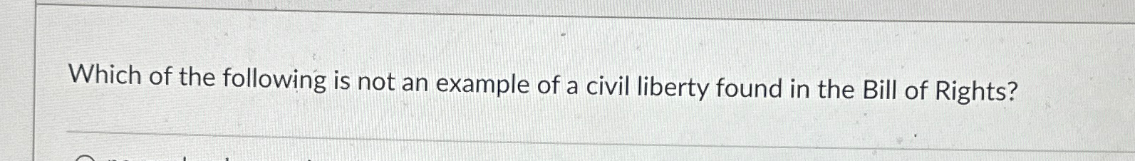 Solved Which of the following is not an example of a civil | Chegg.com