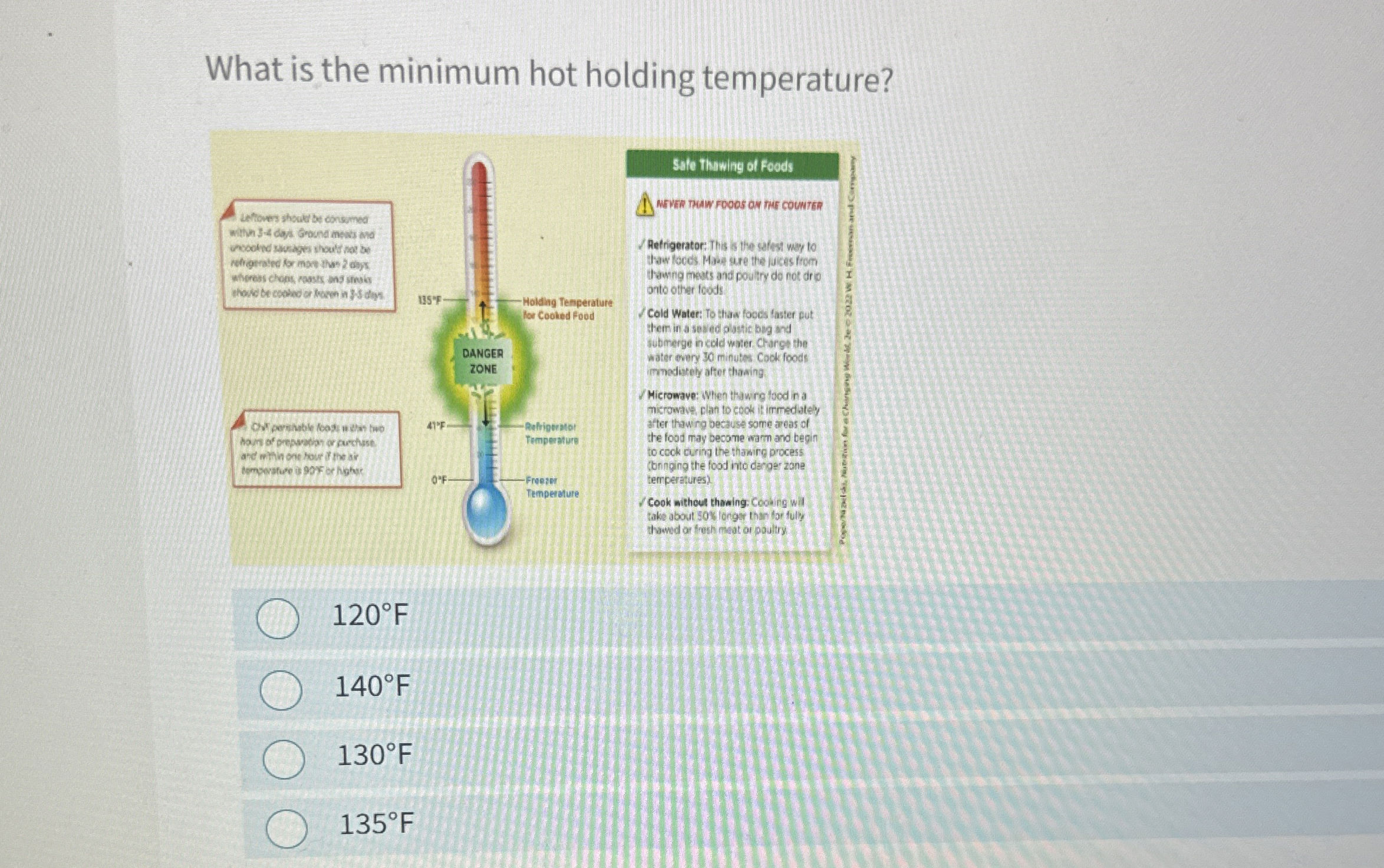 Solved What is the minimum hot holding | Chegg.com