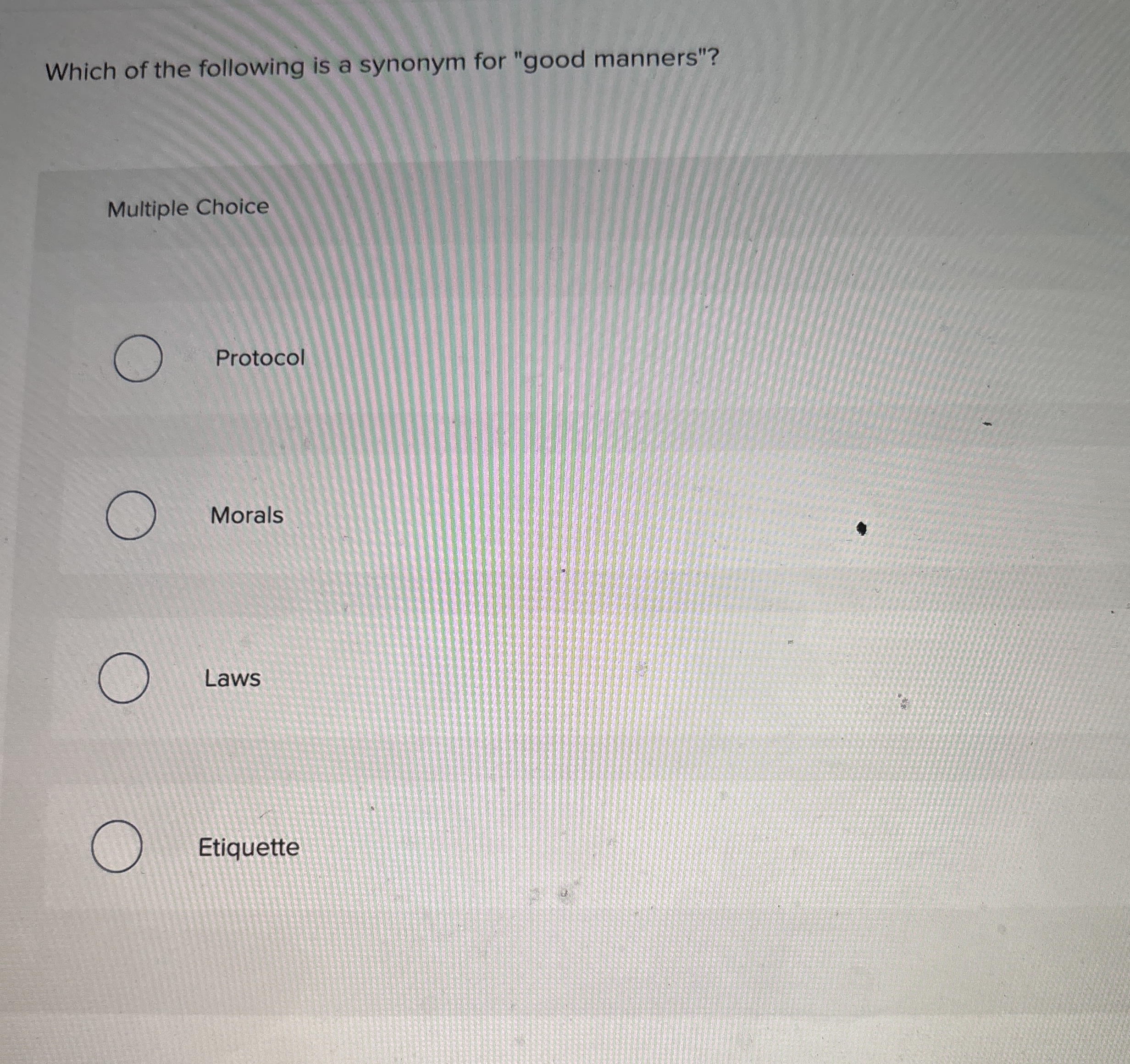 Solved Which of the following is a synonym for "good