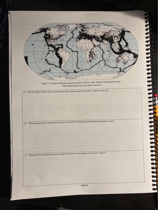 Solved Figure 5. Global earthquake epicenters from 1963 to | Chegg.com