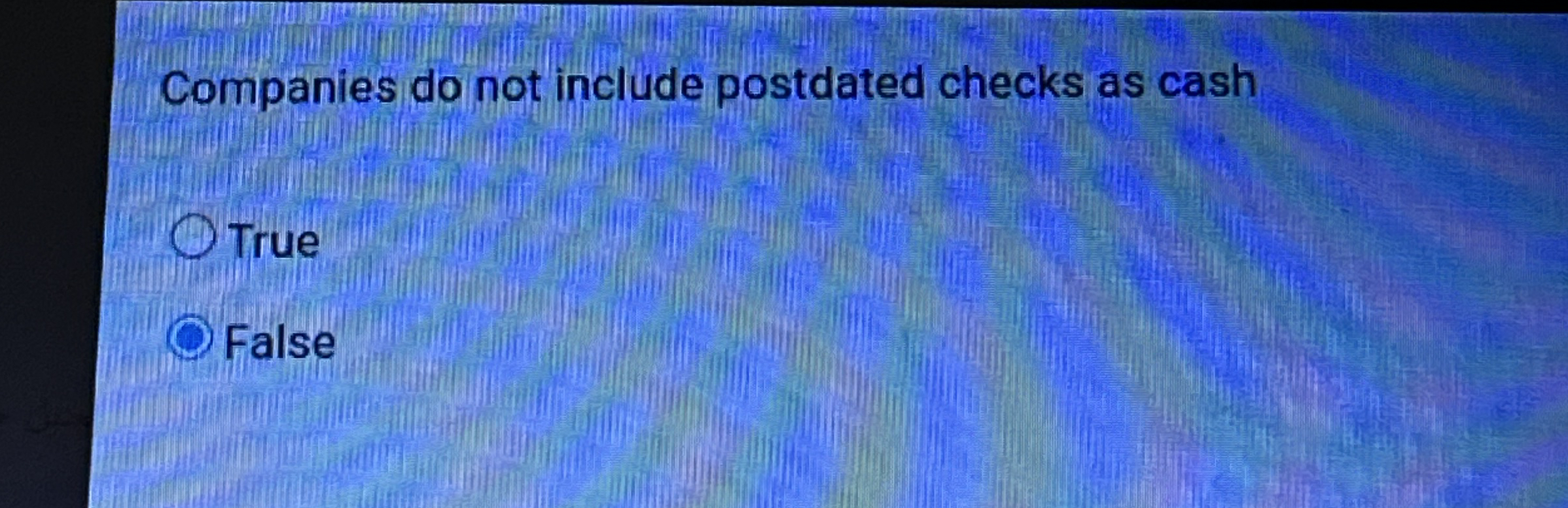 Solved Companies do not include postdated checks as | Chegg.com
