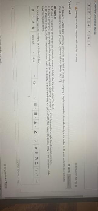 Solved Question Completion Status: 1 2 3 4 5 5 7 Moving to | Chegg.com