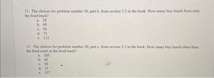 8. The choices for problem number 6 , from section | Chegg.com