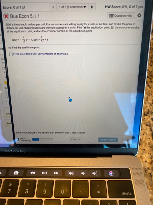 Solved Score: 0 of 1 pt 1 of 7 (1 complete) HW Score: 0%, 0 | Chegg.com