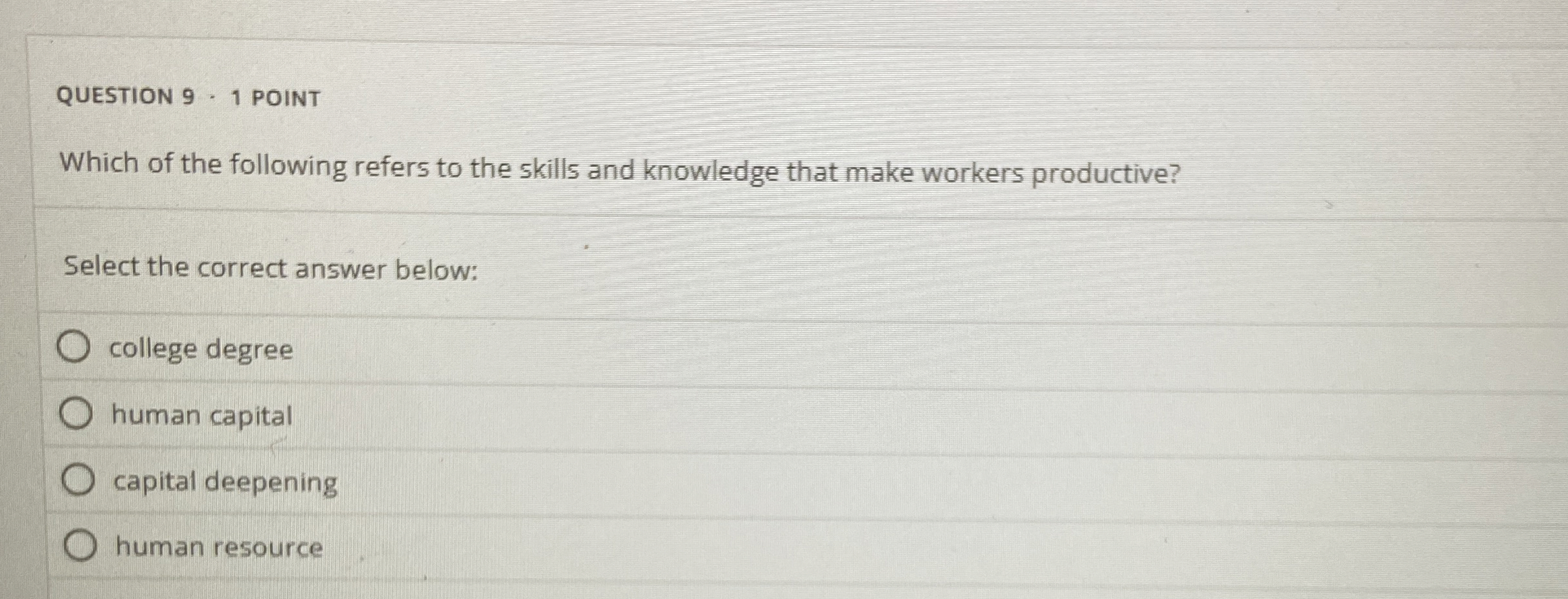 Solved QUESTION 9 - 1 ﻿POINTWhich of the following refers to | Chegg.com
