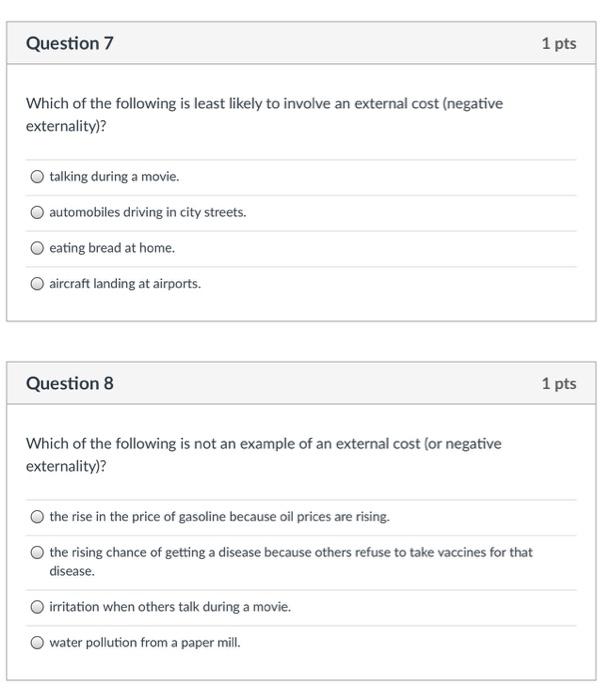 Solved Question 1 1 pts Which one of the following | Chegg.com