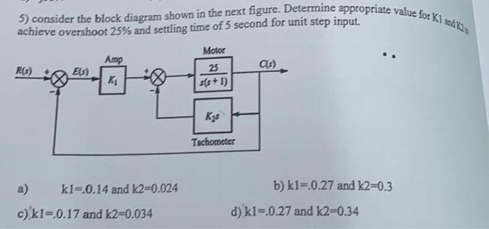 Solved 5) Consider The Block Diagram Shown In The Next | Chegg.com