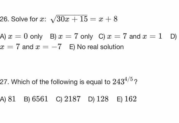 6 x 7 )= 30