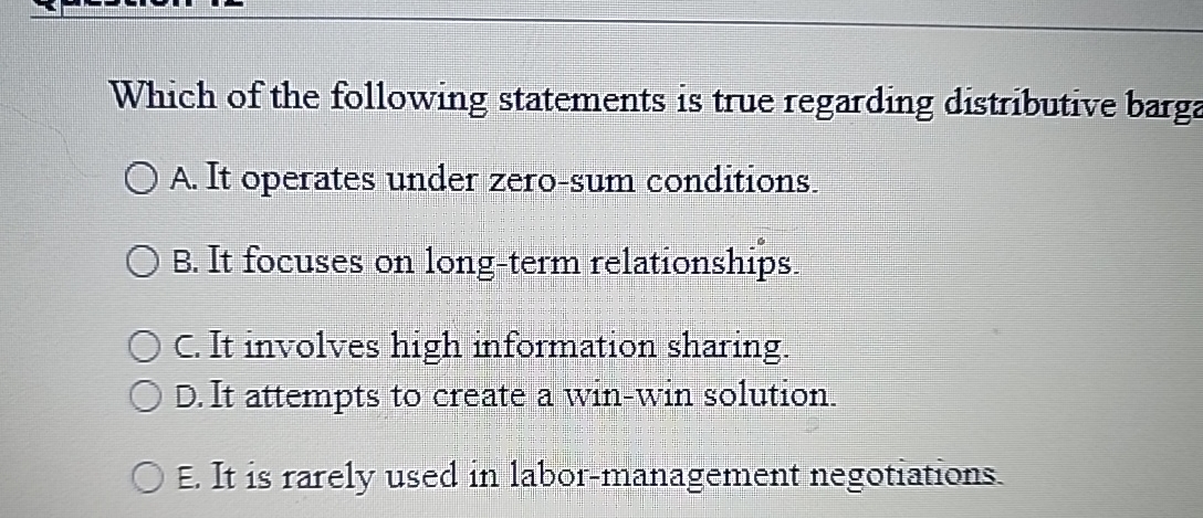 Solved Which of the following statements is true regarding | Chegg.com