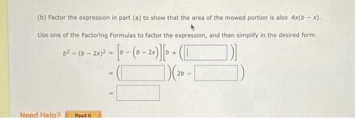 Solved (b) Factor the expression in part (a) to show that | Chegg.com