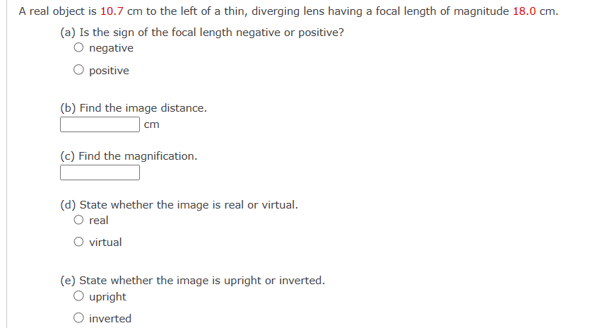 Solved A real object is 10.7cm ﻿to the left of a thin, | Chegg.com