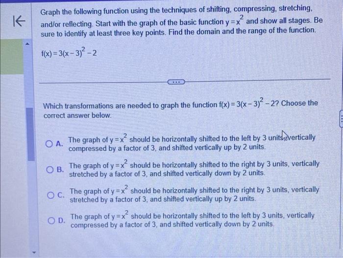 Solved Graph The Following Function Using The Techniques Of | Chegg.com