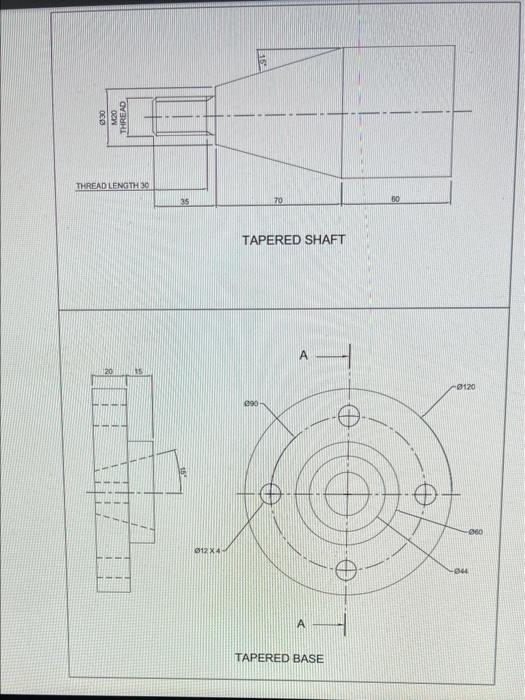 Solved 1. The figure below shows an exploded assembly of | Chegg.com