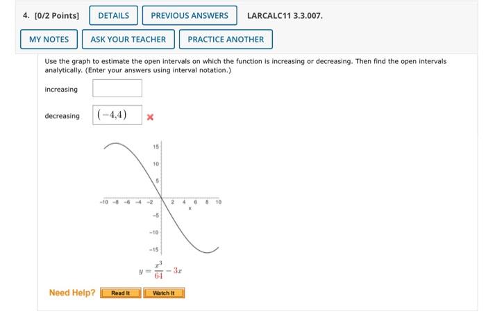 Solved 4 10/2 Points DETAILS PREVIOUS ANSWERS | Chegg.com