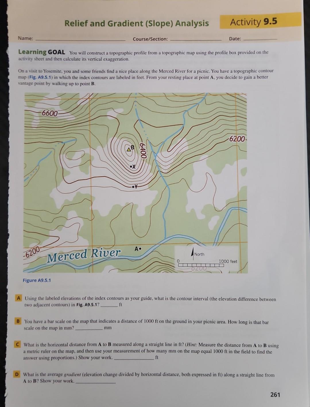 Solved Learning GOAL You Will Construct A Topographic | Chegg.com