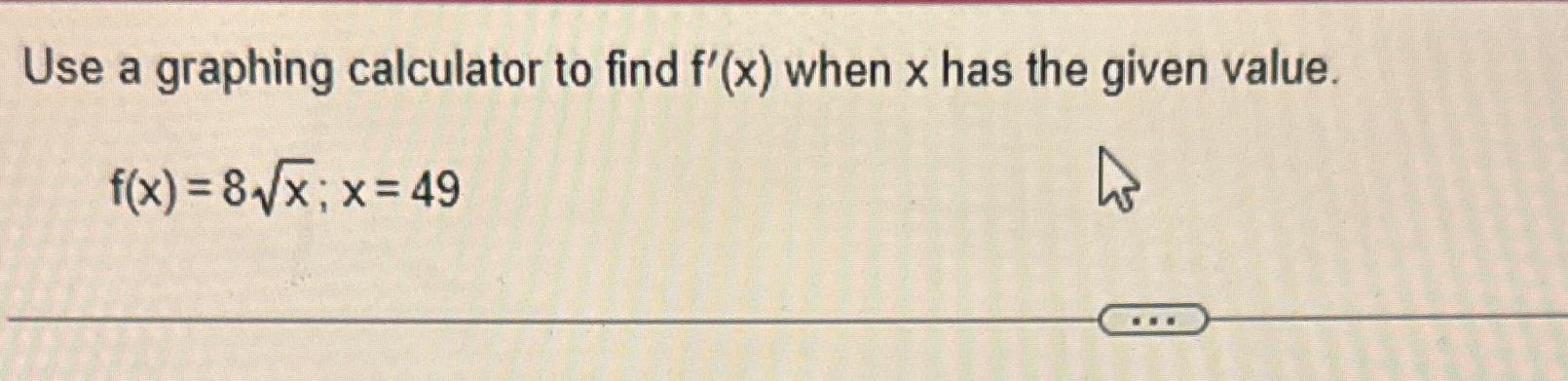 find the value of f x calculator