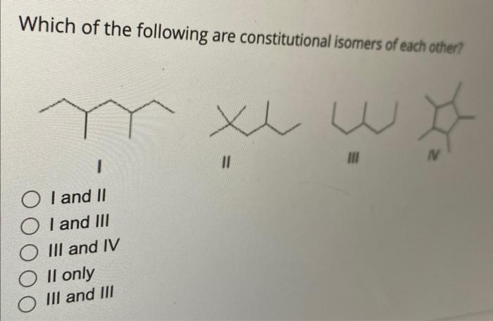 Solved Which of the following are constitutional isomers of | Chegg.com