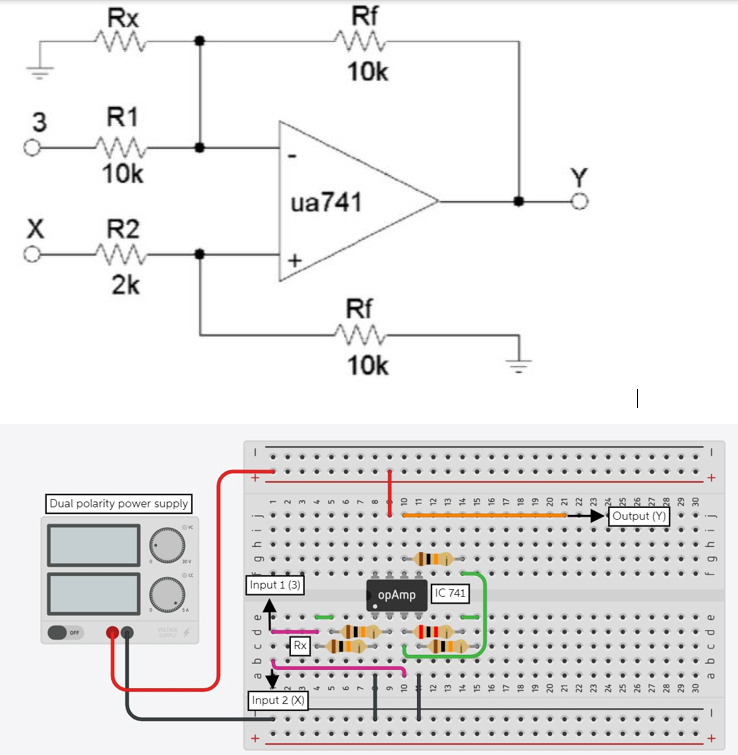 Solved Given the schematic is the built circuit correct?I | Chegg.com