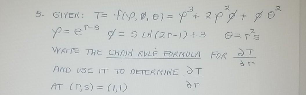 Solved 5 Given T Free 0 Pot Ap E P Ens D Chegg Com