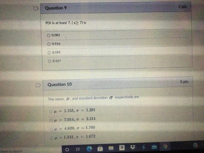 Solved D Question 8 3 pts Use the following information to | Chegg.com