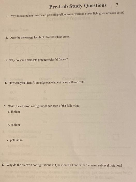Solved PreLab Study Questions 1. Why does a sodium street