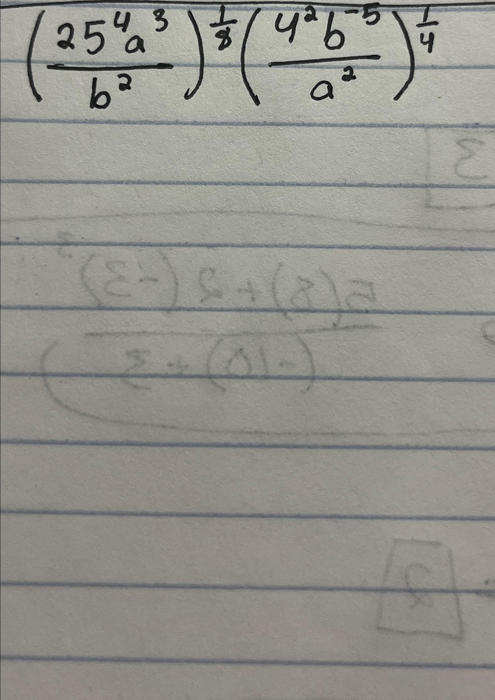 Solved (254a3b2)18(42b-5a2)14 | Chegg.com
