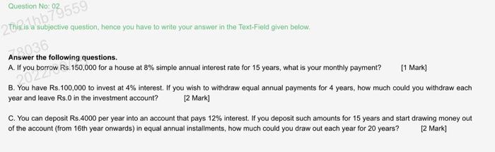 Solved This is a subjective question, hence you have to | Chegg.com